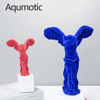 

Aqumotic Wings of Samothrace Victoria Noble Victory Goddness Winged Statue Nike Alighting on A Warship Decor Study Room