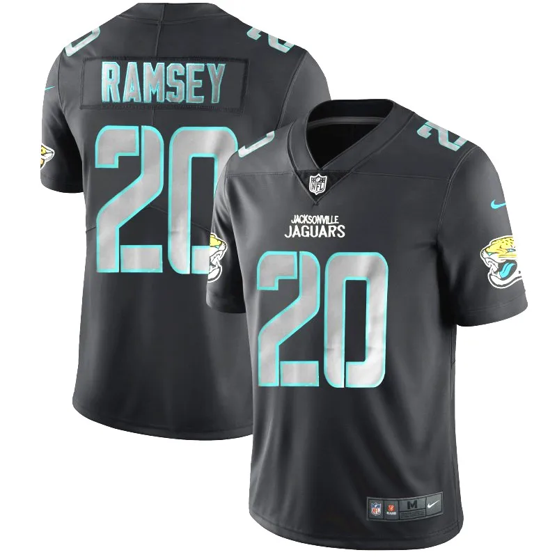 Сшитая Мужская футболка Jacksonville Jalen Ramsey Leonard Fournette Blake Bortles Vapor Untouchable Limited Jaguars - Цвет: AS PICTURE