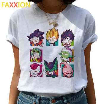 

Dragon Ball Z femme Funny T Shirt Women Kawaii Son Goku Anime T-shirt Super Saiyan Ullzang Tshirt 90s Graphic Top Tees Female