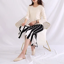 Г. Otomino e invierno nueva falda elegante vestido de cintura alta elatica para mujer falda larga de otomino para mujer