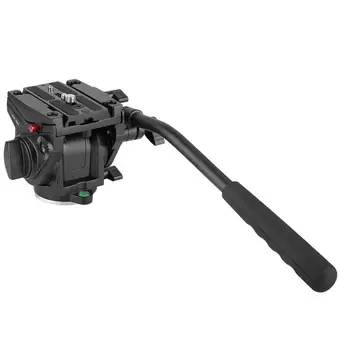 

ABKT-KINGJOY Heavy Duty Video Camera Fluid Drag Head, Fluid Drag Pan Tilt Head for DSLR Camera Video Camcorder Shooting Filming