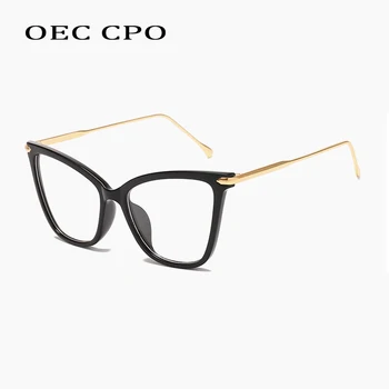 

Simple Fashion Retro Cat Eye Clear Glasses Women Brand Man Blue-ray Optical Eyewear Frame nerd optical frames clear Glasses O332