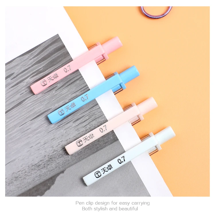 JIANWU 4 шт./компл. простой Макарон цвет ручка механический карандаш для девочек милое студенческое активности карандаш школьные принадлежности 0,7 мм