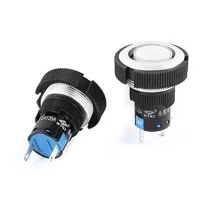 

2 PCS DC24V 22mm Thread Panel Mounting Warm White Signal Indicator Light Lamp