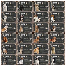 [Kelly66] Собаки Beagle Chow боксер бордер колли металлический знак Олово плакат домашний Декор Бар настенная живопись 20*30 см размер Dy103