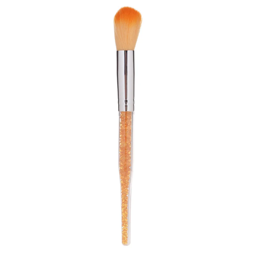 Новинка 7 цветов кисточка для маникюра кисти для макияжа УФ гель-пудра удаление ручка со стразами кисти для ногтей инструменты для маникюра - Цвет: Оранжевый