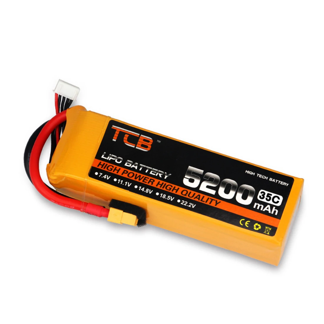 TLB 7,4 V 5200mAh 35C 2S T-Plug Аккумулятор для RC лодки и автомобиля/Модель двигателя метанол/бензиновый двигатель/бластер