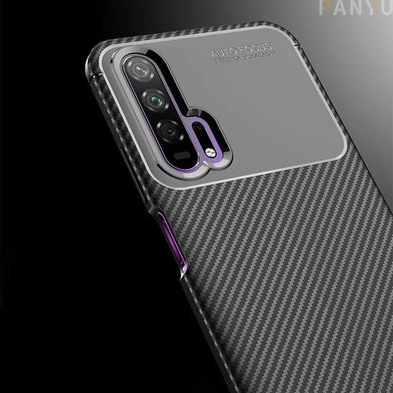 

Phone Case For Huawei Honor 20 Pro 10 Lite V20 V30 Luxury Ultra-Thin Carbon Fiber Silicon Cover Shockproof Anti-Fall Soft Shell