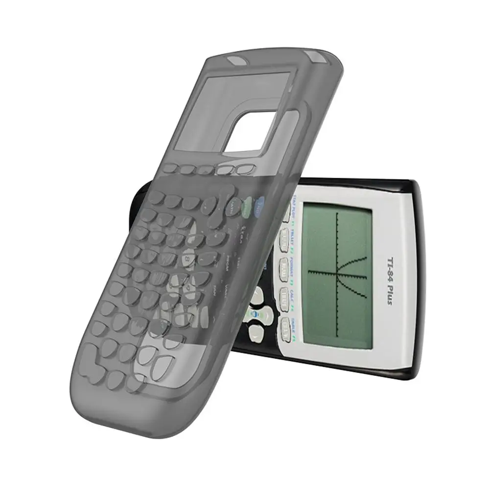 Black Силиконовый чехол для калькулятора, защитный чехол для Texas Instruments TI-84 Plus Calculator - Цвет: Black