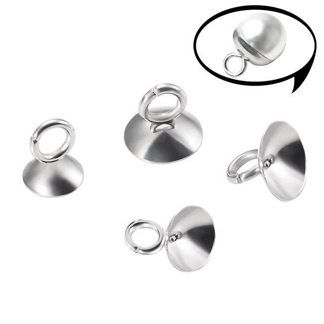 Stainless Steel Findings Jewelry Making  Stainless Steel End Caps Jewelry  Making - Jewelry Findings & Components - Aliexpress