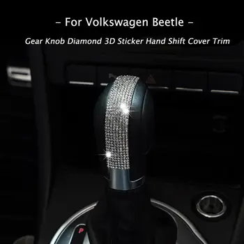 

1PCS Gear Knob Diamond 3D Sticker Hand Shift Cover Fit For Volkswagen Beetle