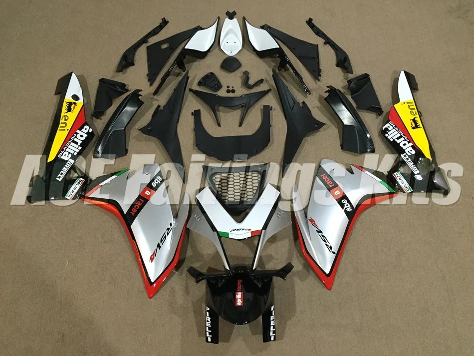 

New Complete Motorcycle Fairing Kit Fit For Aprilia RSV4 1000 2010 2011 2012 2013 2014 2015 ABS Injection Plastic Nice silver