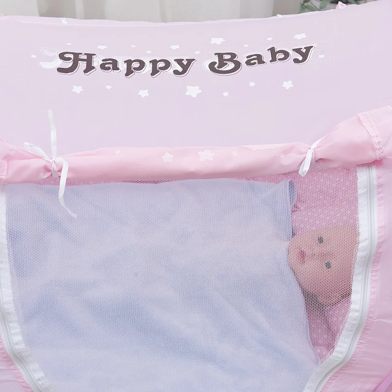 Newborn mosquito net with sleeping mat pillow foldable baby mosquito net three-piece baby room crib bed tent baby mattress