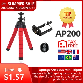 

New Flexible Sponge Octopus Mini Tripod Flexible Phone Tripod For iPhone mini Camera Tripod Phone Holder clip stand