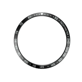 

For Samsung Galaxy Watch 46Mm Smart Watch Bezel Ring Adhesive Cover Anti Scratch Metal Ring Black