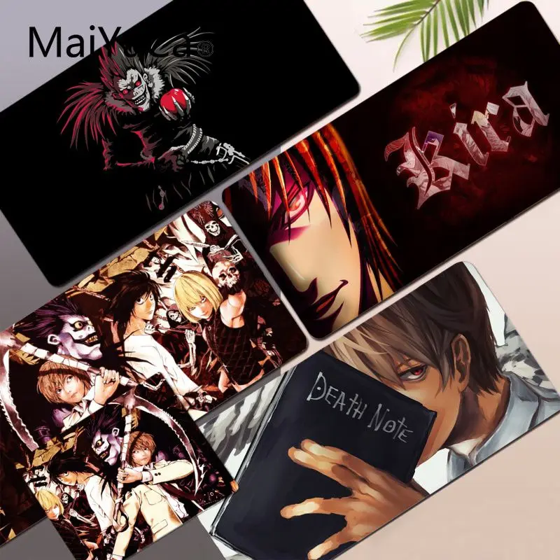 Геймерская скоростная мышь Death Note маленький резиновый коврик для мыши с большими