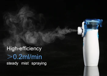 

Nebulizer Handheld Personal Steam Inhaler for Asthma COPD Steam Vaporizer USB Rechargeable Nebulizer with Mask CE Approved