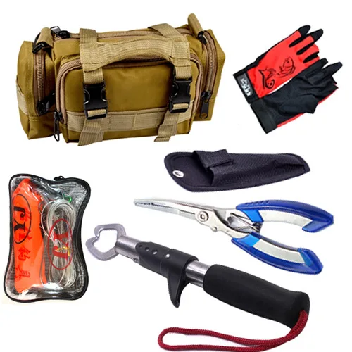 

Stainless Steel Fish Grip Lure Pliers Kit Fish Pliers Fish Catching Device Hook Remover Take yu qian Wallet