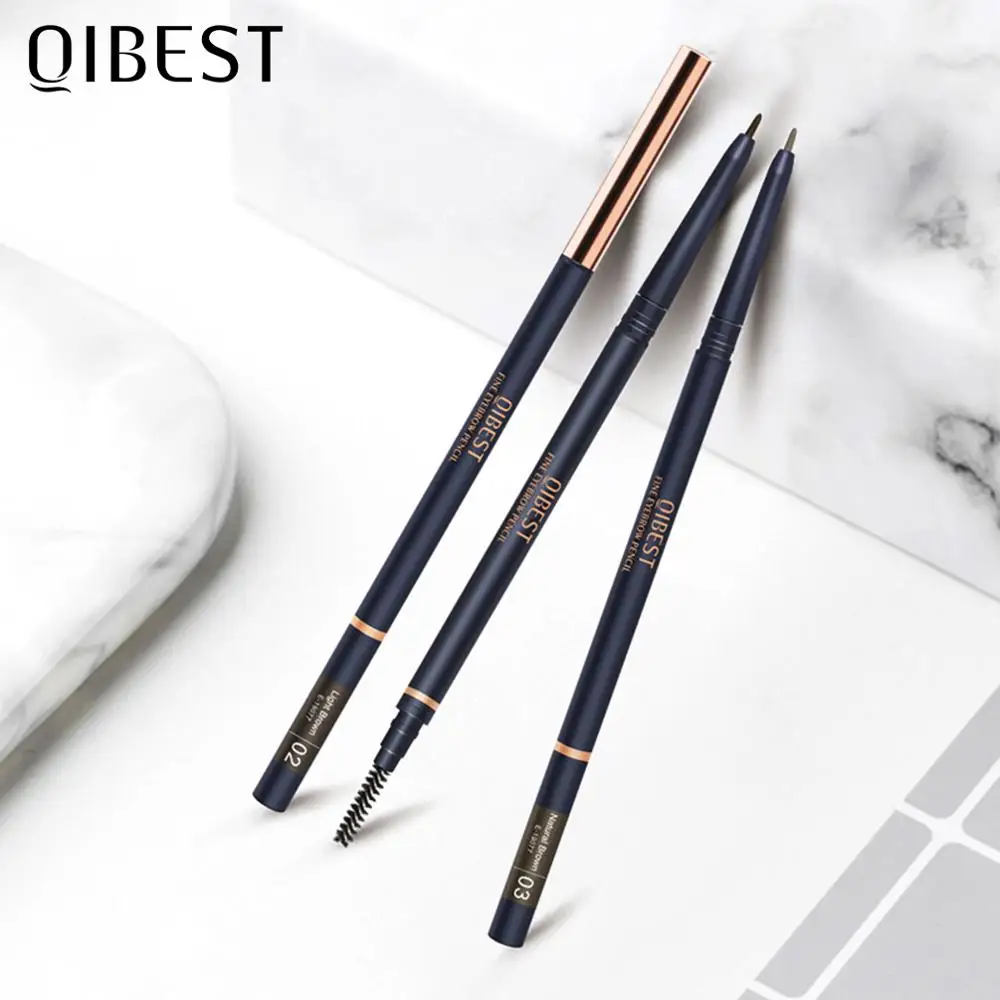 Карандаш для бровей QIBEST косметический тинт макияжа натуральный стойкий