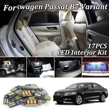 

17pcs LED Interior dome map reading Lights bulb Kit for Volkswagen VW Passat B7 Variant version Estate ( 365 ) ONLY (2011-2014)