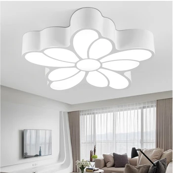 

Modern LED Chandelier Living Room Bedroom Lamp White Iron Gloss Ceiling Chandelier Free Shipping