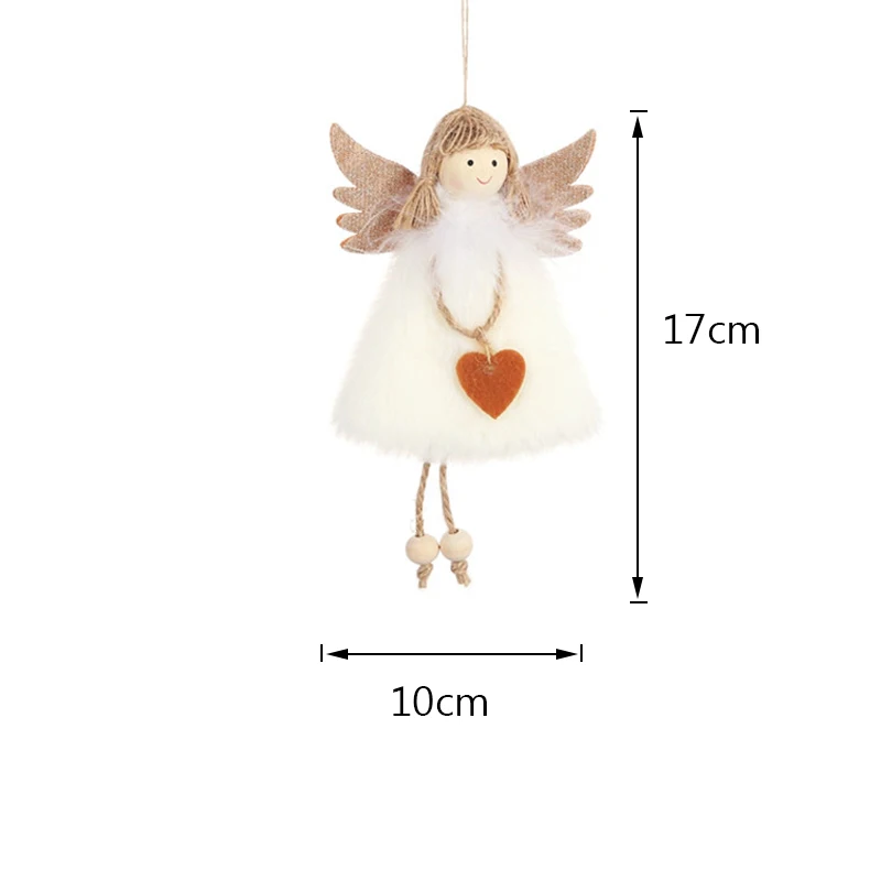 Милые Ангел плюшевая кукла для девочек рождественская подвеска Рождественская елка висячие украшения Рождественские вечерние украшения Рождественский подарок игрушка - Цвет: I 17x10cm