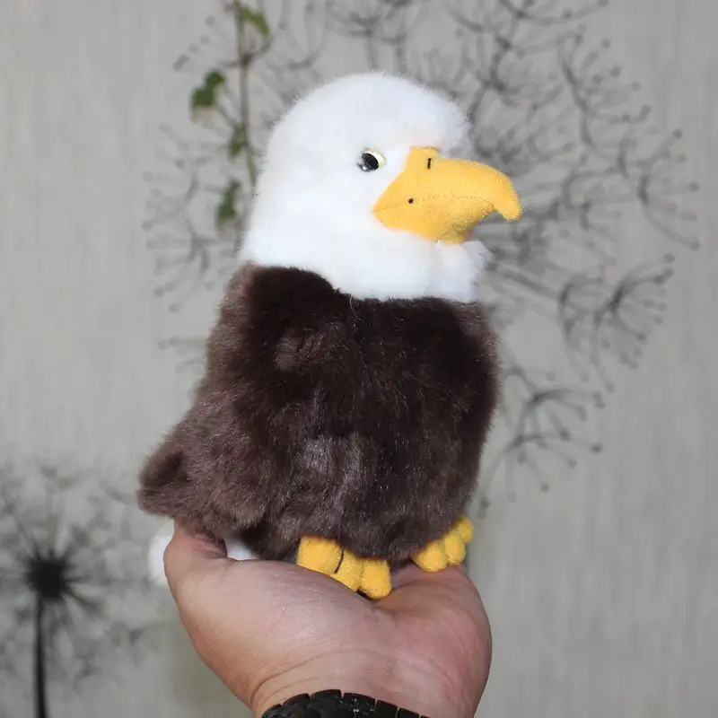 new bird plush toy 17cm simulation Bald Eagle soft doll kids toy decoration birthday gift h1258