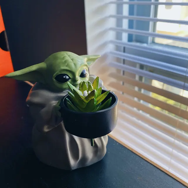 Star Wars Baby Yoda Cute Flower Pot Dolls Anime Figure Toy Gifts for Children | Игрушки и хобби