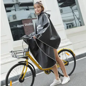 

SOLEDI Unisex Transparent Cycling Bicycle Bike Raincoat Outdoor Hooded Waterproof Rainwear Adult Convenient Hooded Raincoat