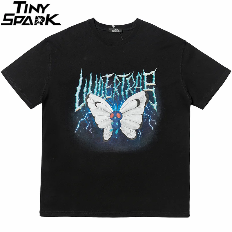 

Hip Hop T Shirt Men 2020 Streetwear Lightning Butterfly Tshirt Harajuku Summer Short Sleeve T-Shirt Cotton Fashion Tops Tees New