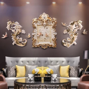 

2020 2020 Luxury 3D Resin Embossed Wall Mural Livingroom Sofa Backgrond Wall Sticker Crafts Decor Fishes Flowers Decoration Home