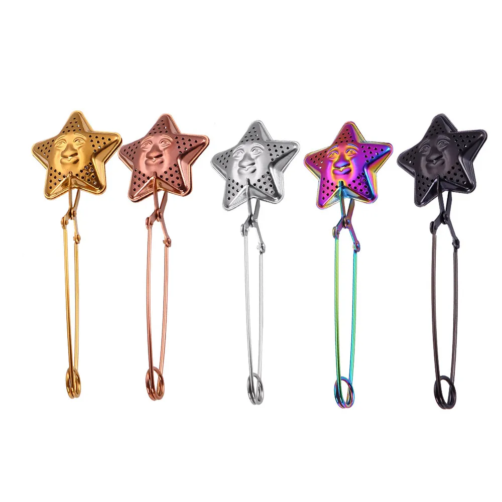 

Star Shape Practical Snap Stainless Steel Mesh Tea Ball Infuser Filtros Para te Filtrantes Te Sitko Do Herbaty Tea Strainer