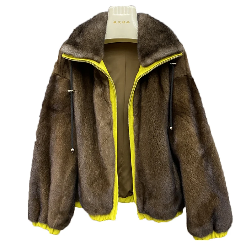 manteau vison véritable