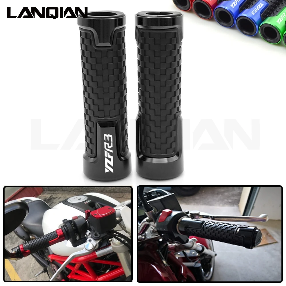 7//8 GEL Handle bar End Motorcycle Hand Grip fit YAMAHA YZF R3 YZFR3 15-19 YZF-R3