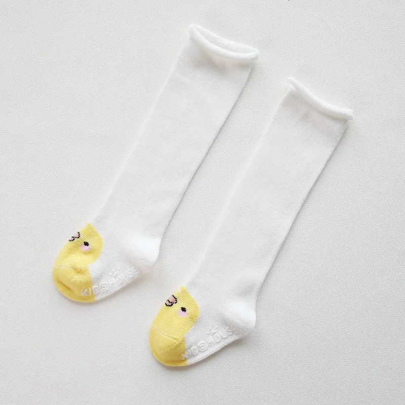 Unisex Lovely Cute Cartoon Kids baby Socks Knee Girl Boy Baby Toddler Socks animal infant Soft Cotton socks 0-3 Y - Цвет: Yellowduck