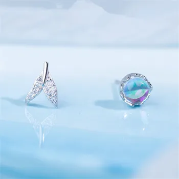 

OBEAR Unique Design Mermaid Bubble Stud Earrings Simple Temperament Fashion Wild Women's Earrings