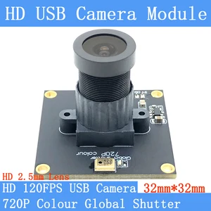 120FPS MJPEG USB Camera Module Wide View Angle Colour Global Shutter High Speed OTG Windows Android Linux UVC 720P Webcam