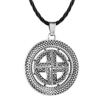 

24Pcs/Lot Slavic Design Imitation Silver Choker Necklace Female Male Cross Pendant Necklaces for Women 2019 Fashion Coin Jewelry