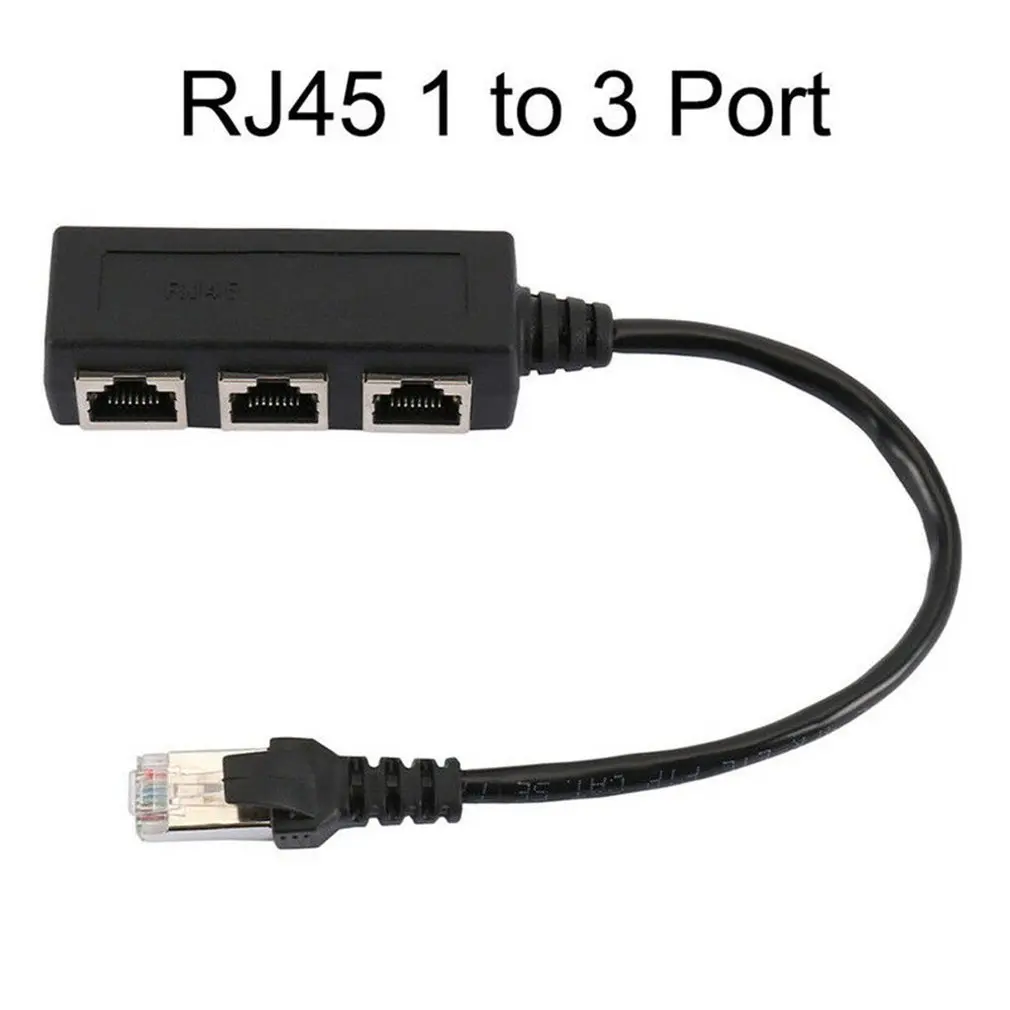 RJ45 Ethernet кабель адаптер сплиттер 1 штекер до 3 женский порт LAN Сетевой разъем Ethernet Женский адаптер цифровые аксессуары
