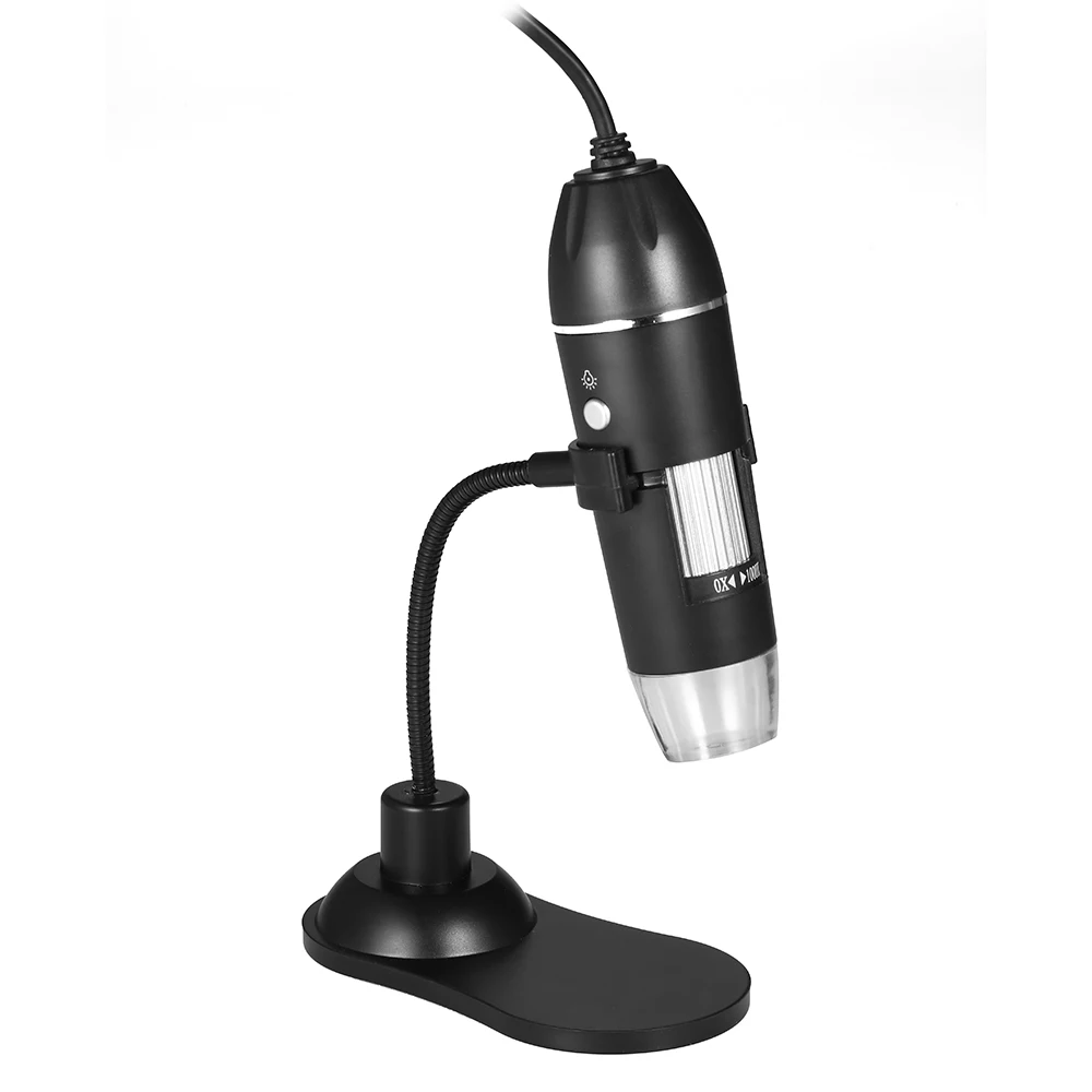 

Digital USB Handheld & Desktop Zoom Microscope Magnifier 1000X Magnifying Glass for Windows/Mac with 8-LED Light and Stand