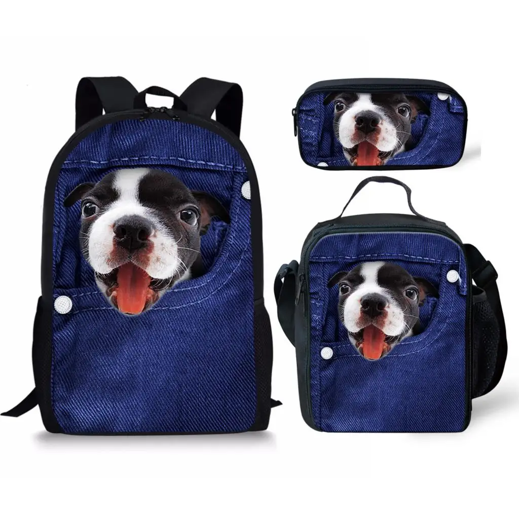 

Чехол для карандашей для девочек-подростков, вместительный школьный ранец с узором под заказ для улицы, милые Полиэстеровые школьные сумки с принтом животных