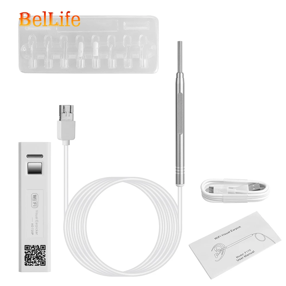 

WIFI Ear Cleaning Endoscope 3 in1 USB HD 1080P Visual Ear Spoon 3.9mm Mini Camera Ear pick Wireless Otoscope Borescope Tool