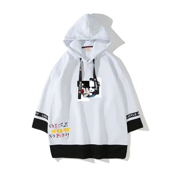 

Print Seven-quarter sleeve Hoodies Men/Women Hooded Sweatshirts 2019 New Harajuku Hip Hop Hoodies Sweatshirt Male Hoodie WY6085
