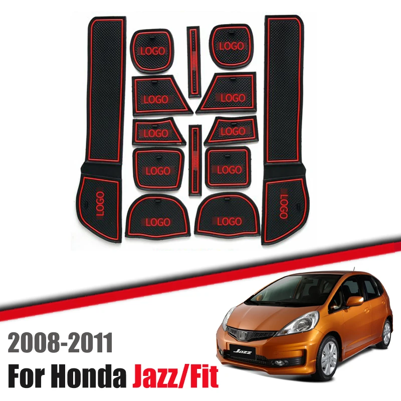 Для Honda Fit Jazz 2008 ~ 2011 коврик со слотом для ворот межкомнатной двери/чашка