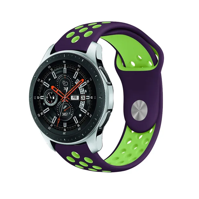 22 мм 20 мм спортивный ремешок для samsung Galaxy Watch активный силиконовый браслет активный 2 полосы S2 S3 42 мм 46 мм ремешок для Huami huawei gt 2 - Цвет: H