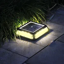 12 Светодиодный квадратный солнечный светильник для дома и сада, наземный светильник на солнечной энергии, светильник для улицы, садовый настил, светильник для газона