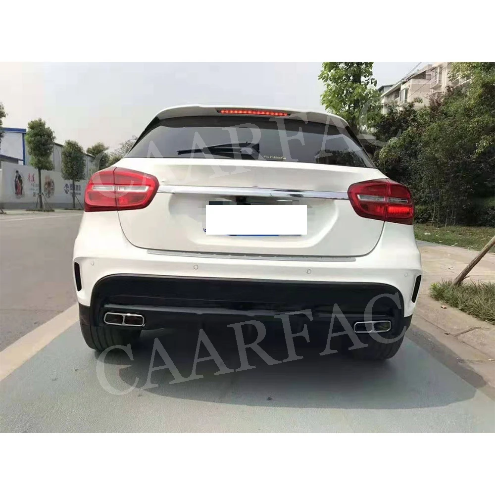 Для X156 задний диффузор губ планки с 4 Выпускной советы для Benz GLA класса GLA45 Спорт 2014