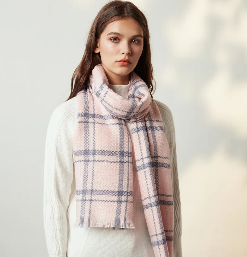 Hot Designer Winter Women Scarf Plaid Warm Cashmere Scarves Shawls Female Luxury Brand Pashmina Scarf Lady Blanket Wrap