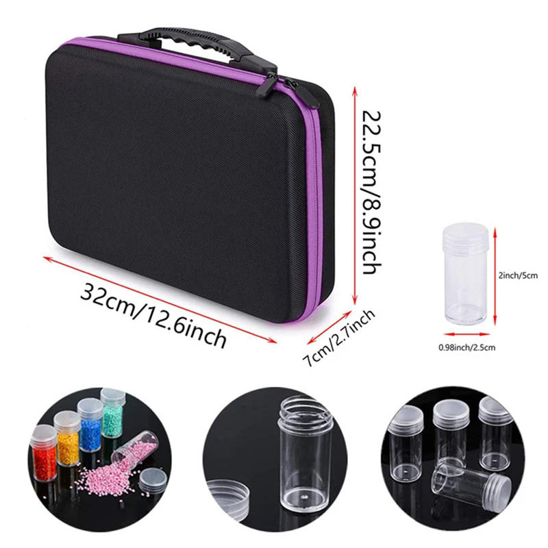 Diamond Painting Cross Stitch Accessories Tool Box bottle Container Storage 5D Embroidery Mosaic Gift With 30/60 bottles