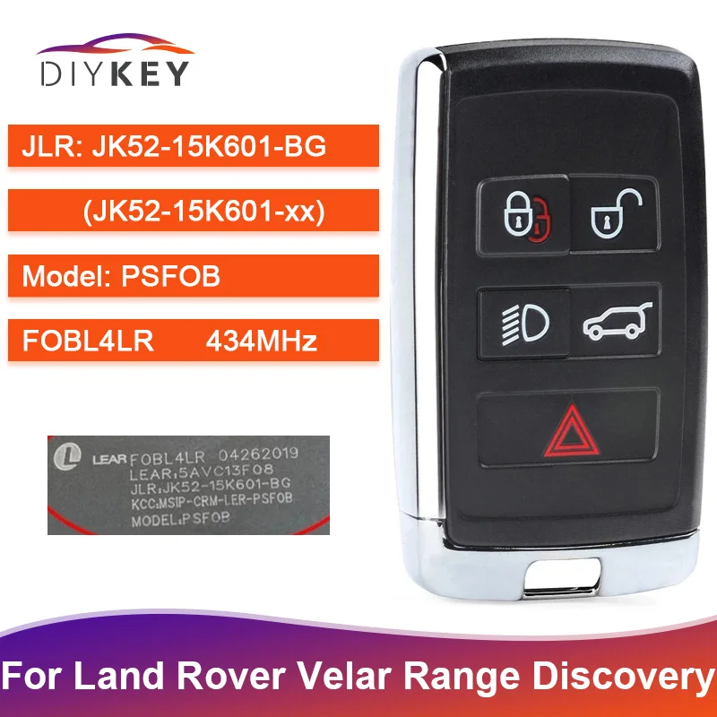 434 МГц 315 для Land Rover Velar Range Discovery 2017 2018 2019 JK52-15K601-BG 5AVC13F08 PSFOB / FOBL4LR Smart Key Fob | Автомобили